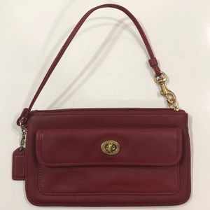 Coach maroon wristlet small